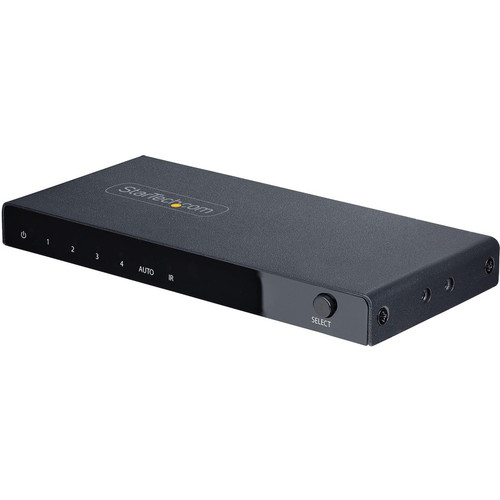 StarTech.com 4-Port 8K HDMI Switch, HDMI 2.1 Switcher 4K 120Hz HDR10+, 8K 60Hz UHD, HDMI Switch 4 In 1 Out, Auto/Manual Source Switching 4PORT-8K-HDMI-SWITCH
