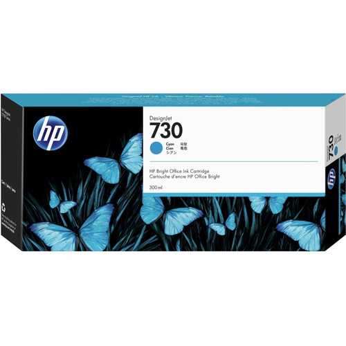 HP 730 Original High Yield Inkjet Ink Cartridge - Cyan Pack P2V68A