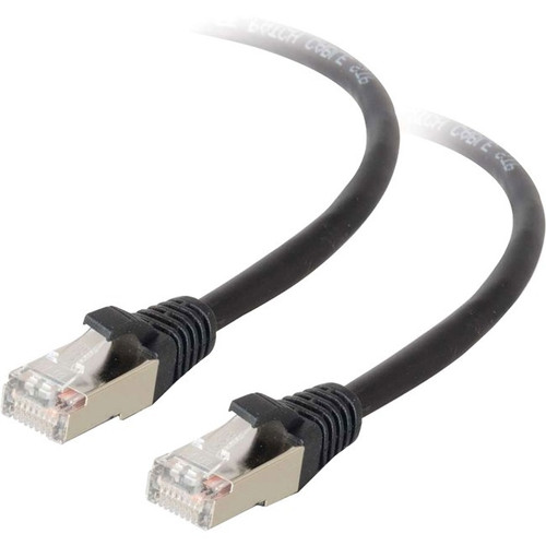 C2G 75 ft Cat5e Molded Shielded Network Patch Cable - Black 28705