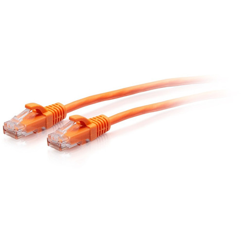 C2G 1ft Cat6a Snagless Unshielded (UTP) Slim Ethernet Patch Cable - Orange C2G30174