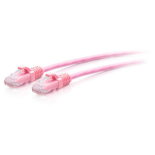 C2G 10ft Cat6a Snagless Unshielded (UTP) Slim Ethernet Patch Cable - Pink C2G30199