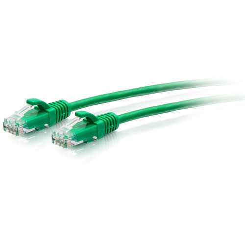 C2G 1ft Cat6a Snagless Unshielded (UTP) Slim Ethernet Patch Cable - Green C2G30153