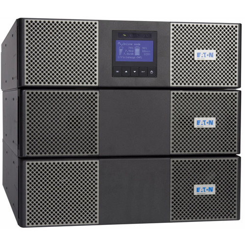 Eaton 9PX UPS, 9U, 11 kVA, 10 kW, Hardwired input, Outputs: (8) 5-20R, (2) L14-30R, Hardwired, 208V 9PX11KTF11