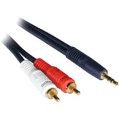 C2G Velocity 3.5mm Stereo Male to Dual RCA Male Y-Cable 40613