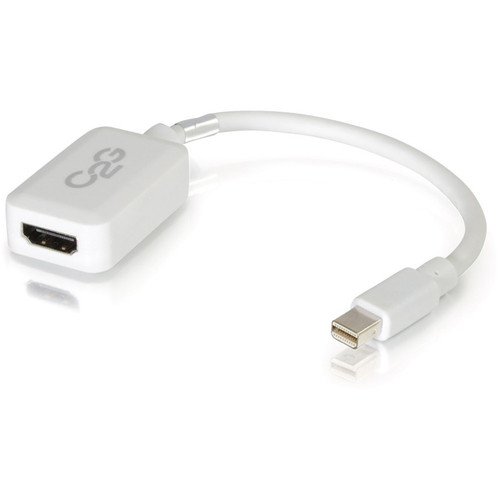C2G 8in Mini DisplayPort Male to HDMI Female Adapter Converter - White 54314