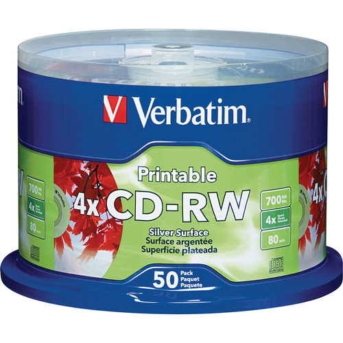 Verbatim DataLifePlus 95159 CD Rewritable Media - CD-RW - 4x - 700 MB Spindle 95159-5X1PK
