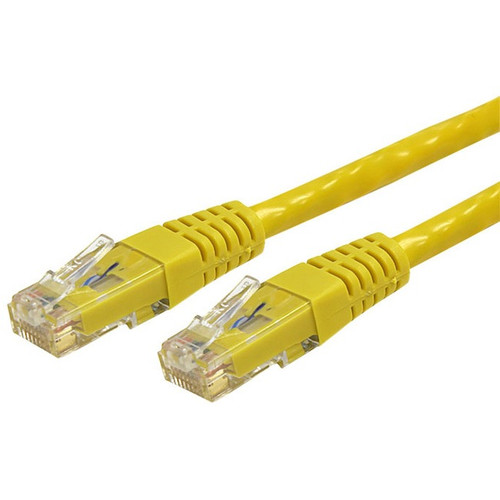 StarTech.com 25ft CAT6 Ethernet Cable - Yellow Molded Gigabit - 100W PoE UTP 650MHz - Category 6 Patch Cord UL Certified Wiring/TIA C6PATCH25YL