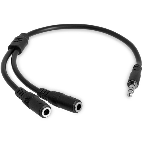 StarTech.com 3.5mm Audio Extension Cable - Slim Audio Splitter Y Cable and Headphone Extender - Male to 2x Female AUX Cable (MUY1MFFS) MUY1MFFS