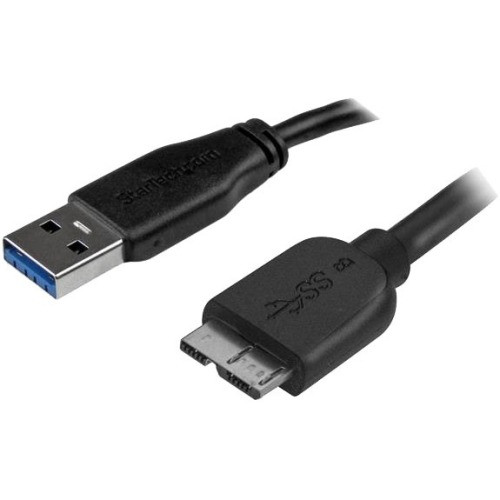 StarTech.com 0.5m (20in) Slim SuperSpeed USB 3.0 A to Micro B Cable - M/M USB3AUB50CMS
