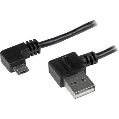 StarTech.com 2m 6 ft Micro-USB Cable with Right-Angled Connectors - M/M - USB A to Micro B Cable USB2AUB2RA2M