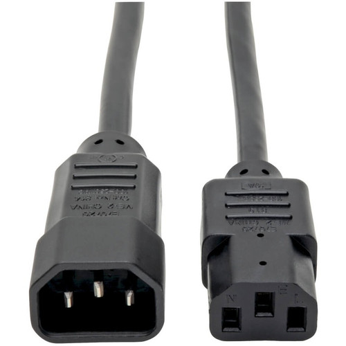Tripp Lite 4ft Computer Power Cord Extension Cable C14 to C13 10A 18AWG 4' P004-004
