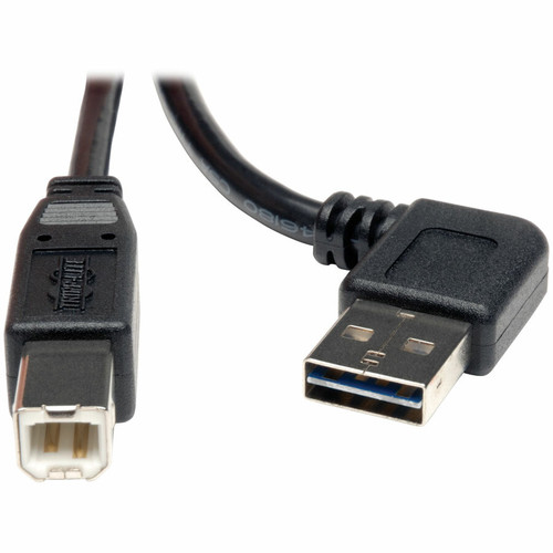 Tripp Lite by Eaton Universal Reversible USB 2.0 Right Angle A-Male to B-Male Device Cable - 6ft UR022-006-RA