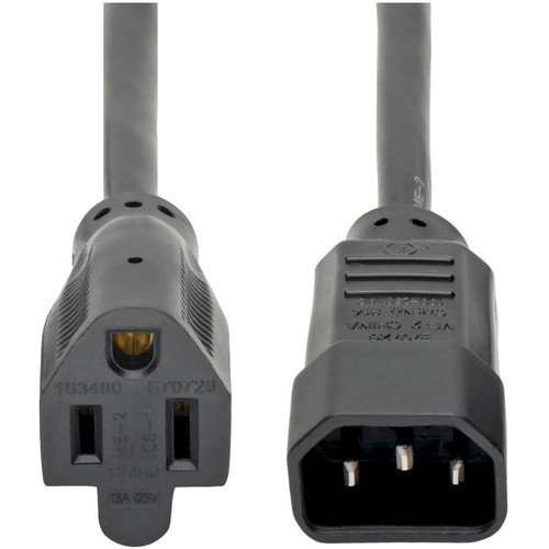 Tripp Lite by Eaton 1-ft. 18AWG Power Cord (IEC-320-C14 to NEMA 5-15R) P002-001-10A