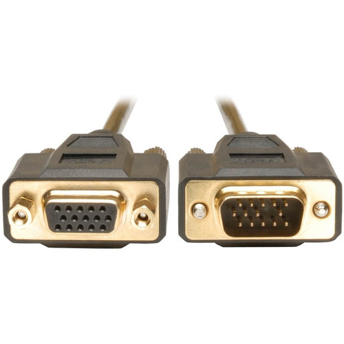 Tripp Lite 10ft VGA Monitor Extension Gold Cable Shielded HD15 M/F 10' P510-010