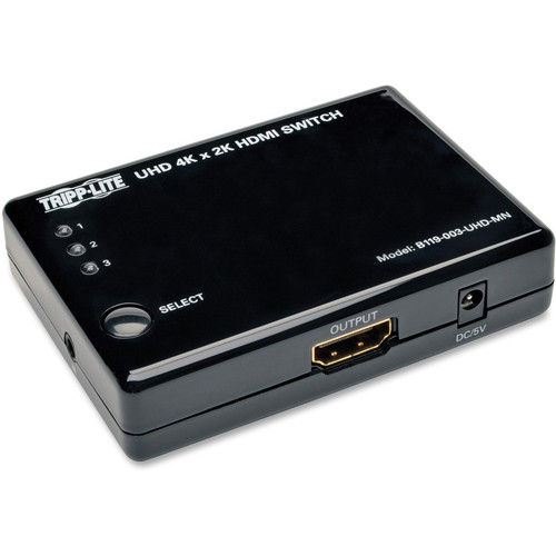 Tripp Lite by Eaton 3-Port HDMI Switch B119-003-UHD-MN