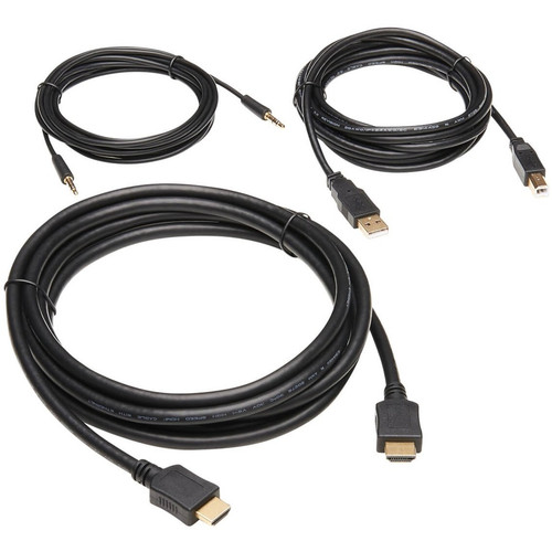 Tripp Lite by Eaton HDMI KVM Cable Kit - 4K HDMI, USB 2.0, 3.5 mm Audio (M/M), Black, 10 ft. P782-010-HA