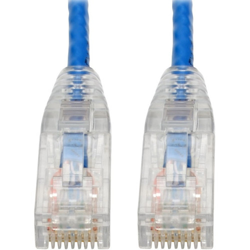 Tripp Lite by Eaton Cat6 Gigabit Snagless Molded Slim UTP Patch Cable (RJ45 M/M), Blue, 6 in. N201-S6N-BL