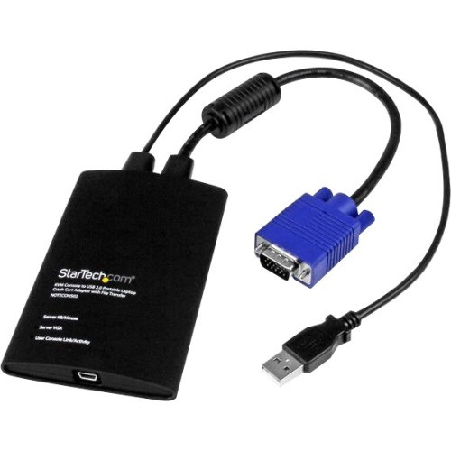 StarTech.com USB Crash Cart Adapter - File Transfer & Video - Portable Server Room Laptop to KVM Console Crash Cart (NOTECONS02) NOTECONS02