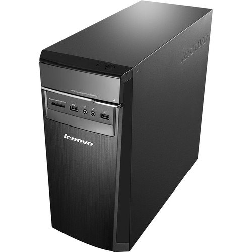 Lenovo H50-50 90B700E4US Desktop Computer - Intel Core i7 i7-4790 3.60 GHz - 8 GB RAM DDR3 SDRAM - 1 TB HDD - 120 GB SSD - Tower - Black, Gray 90B700E4US