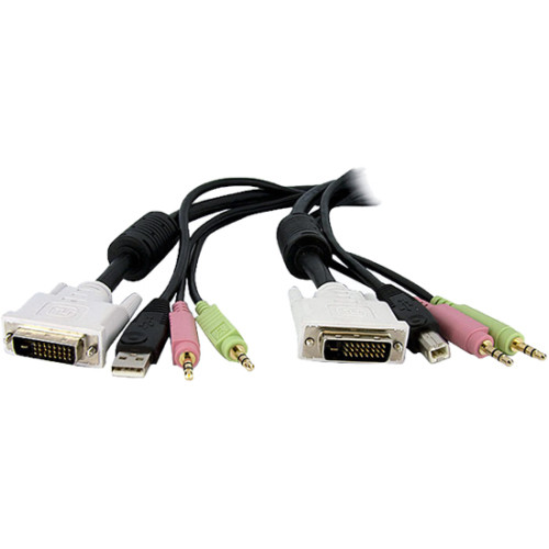 StarTech.com 15 ft 4-in-1 USB DVI KVM Switch Cable with Audio DVID4N1USB15
