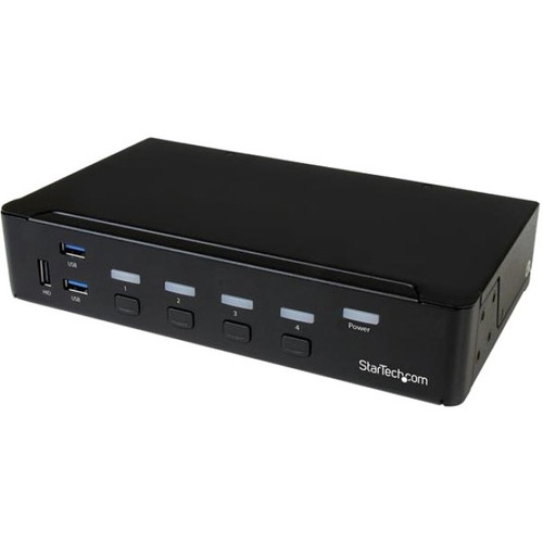 StarTech.com 4 Port HDMI KVM - HDMI KVM Switch - 1080p - USB 3.0 & Audio Support - KVM Video Switch (SV431HDU3A2) SV431HDU3A2