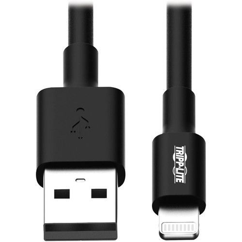 Tripp Lite 3ft Lightning USB Sync/Charge Cable for Apple Iphone / Ipad Black 3' M100-003-BK
