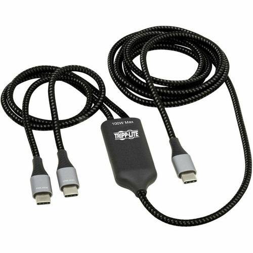 Tripp Lite by Eaton USB-C Charging Cable/Splitter (M/2xM) - 100W PD Charging, 6 ft. (1.8 m) U420P-2X6-100W