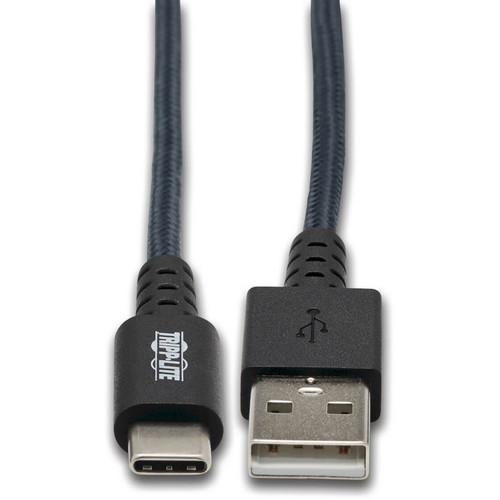 Tripp Lite by Eaton U038-003-GY-MAX Heavy-DutyUSB-A to USB-C Cable (M/M), Gray, 3 ft. (0.9 m) U038-003-GY-MAX