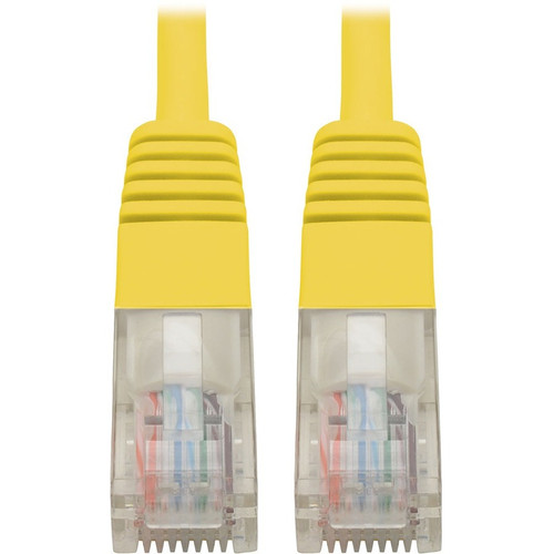Tripp Lite by Eaton Cat5e 350 MHz Molded UTP Patch Cable (RJ45 M/M), Yellow, 2 ft. N002-002-YW