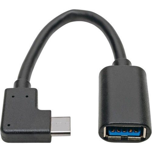 Tripp Lite by Eaton U428-06N-F-CRA Right-Angle USB Type-C to Type-A Adapter Cable, M/F, 6 in. U428-06N-F-CRA