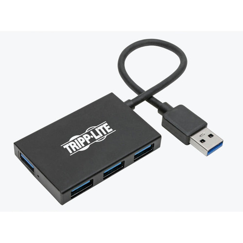 Tripp Lite by Eaton USB 3.0 SuperSpeed Slim Hub, 5 Gbps - 4 USB-A Ports, Portable, Aluminum U360-004-4A-AL