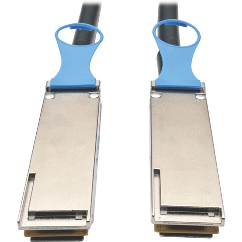 Tripp Lite by Eaton QSFP28 to QSFP28 100GbE Passive DAC Copper InfiniBand Cable (M/M), 2 m (6 ft) N282-02M-28-BK