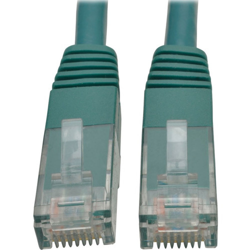 Tripp Lite by Eaton Cat6 Gigabit Molded Patch Cable (RJ45 M/M), Green, 10 ft N200-010-GN