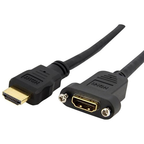 StarTech.com 3 ft Standard HDMI® Cable for Panel Mount - F/M HDMIPNLFM3
