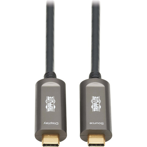 Tripp Lite by Eaton USB-C to USB-C Fiber Active Optical Cable, M/M, Black, 15 m (49 ft.) U420F-15M-V