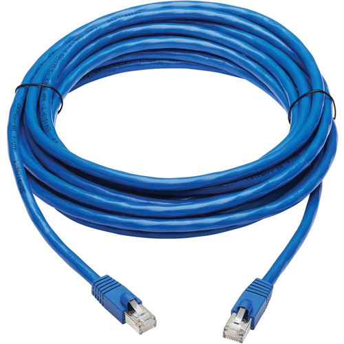Tripp Lite by Eaton Cat6a 10G-Certified Snagless F/UTP Network Patch Cable (RJ45 M/M), Blue, 20 ft. N261P-020-BL