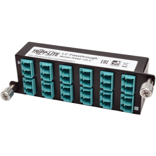 Tripp Lite 10GbE High Density Pass-Through Cassette 12 LC Duplex Connection N484-12LC