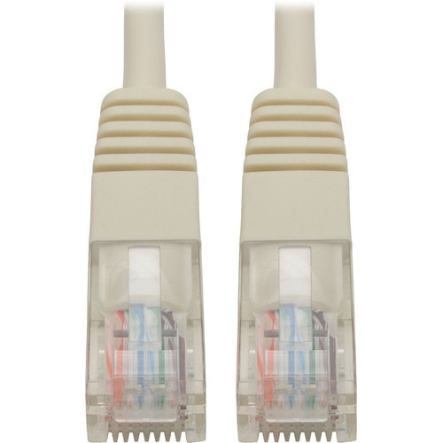 Tripp Lite by Eaton Cat5e 350 MHz Molded UTP Patch Cable (RJ45 M/M), White, 15 ft. N002-015-WH