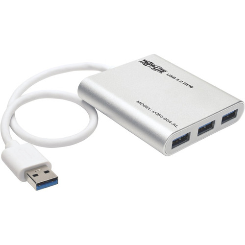 Tripp Lite by Eaton 4-Port Portable USB 3.0 SuperSpeed Mini Hub, Aluminum U360-004-AL