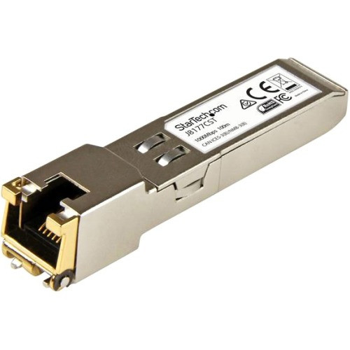 StarTech.com HPE J8177C Compatible SFP Module - 1000BASE-T - 1GE Gigabit Ethernet SFP SFP to RJ45 Cat6/Cat5e - 100m J8177CST