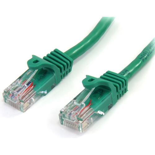 StarTech.com 10 ft Green Snagless Cat5e UTP Patch Cable 45PATCH10GN