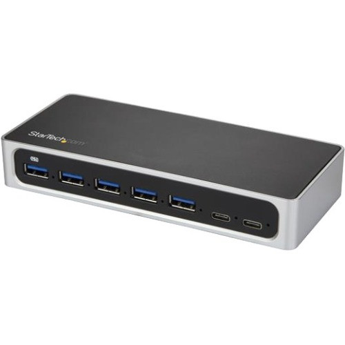StarTech.com 7 Port USB C Hub with Fast Charge - 5x USB-A & 2x USB-C (USB 3.0 SuperSpeed 5Gbps) - USB 3.1 Gen 1 Adapter Hub - Self Powered HB30C5A2CSC