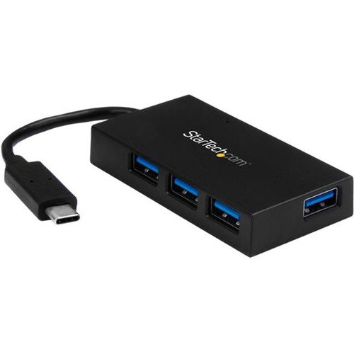 StarTech.com 4 Port USB C Hub - USB-C to 4x USB-A (USB 3.0/3.1 Gen 1 SuperSpeed 5Gbps) - USB Bus or Self Powered - BC 1.2 Charging Hub HB30C4AFS