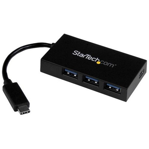 StarTech.com USB C Hub - 4 Port USB-C to USB-A (3x) and USB-C (1x) - with Power Adapter - USB Type C Hub - Port Expander HB30C3A1CFS