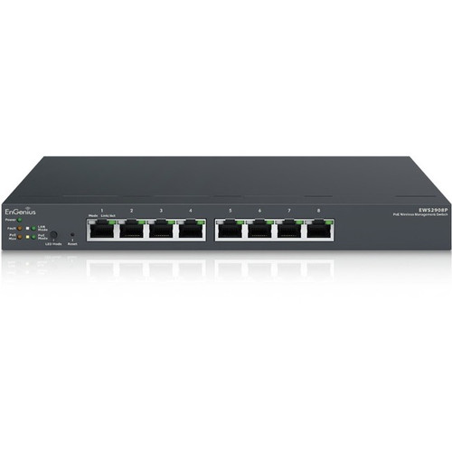 EnGenius Neutron EWS Managed Gigabit 802.3af Compliant 55W PoE 8 Port Network Switch EWS2908P