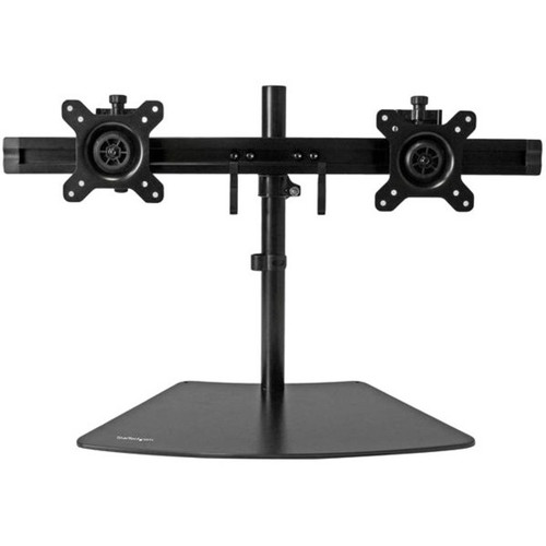 StarTech.com Dual Monitor Stand - Crossbar - Supports Monitors up to 24" - Vesa Mount - Adjustable Computer Monitor Arm ARMBARDUO