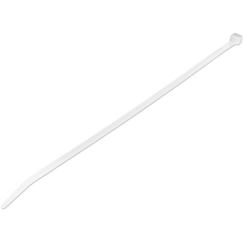 StarTech.com 10"(25cm) Cable Ties, 2-5/8"(68mm) Dia, 50lb(22kg) Tensile Strength, Nylon Self Locking Ties, UL Listed, 100 Pack, White CBMZT10N