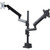 StarTech.com Desk Mount Dual Monitor Arm, Height Adjustable Full Motion Monitor Mount for 2x VESA Displays up to 32"/17lb, Stackable Arms ARMDUALPIVOT