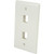 StarTech.com Dual Outlet RJ45 Universal Wall Plate White PLATE2WH