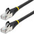 StarTech.com 10ft CAT6a Ethernet Cable, Black Low Smoke Zero Halogen (LSZH) 10 GbE 100W PoE S/FTP Snagless RJ-45 Network Patch Cord NLBK-10F-CAT6A-PATCH